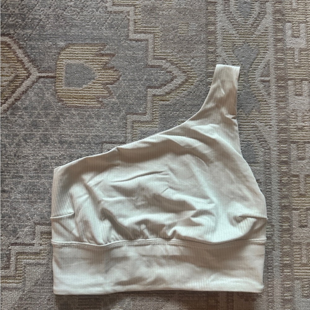 Lululemon One-Shoulder White Crop Top